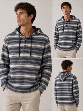Old Navy Striped Pullover Hoodie – Size L – NWT